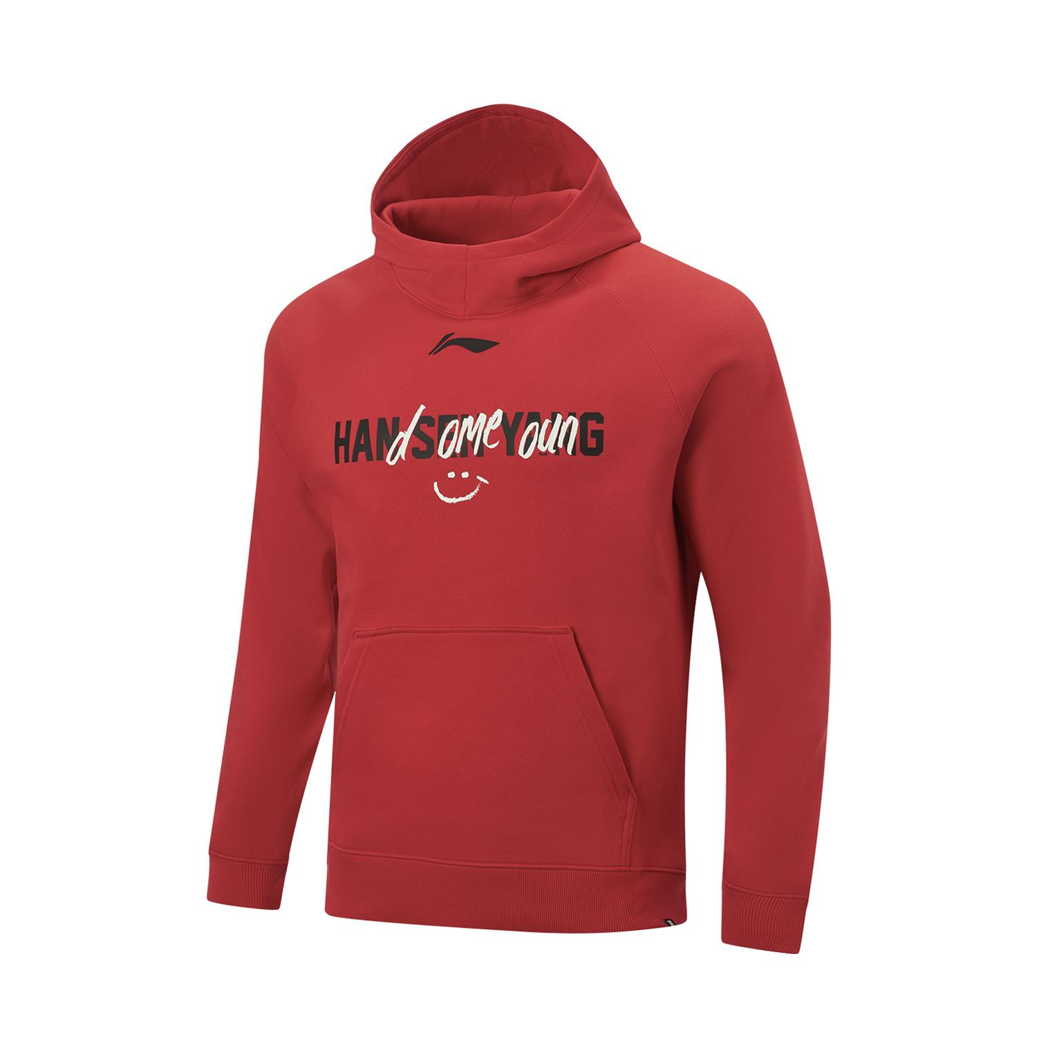 

Li Ning Профессиональная баскетбольная серия Флисовое теплое модное худи с надписью Мягкая универсальная дышащая толстовка свободного кроя Мужская толстовка AWDVP79-3 3XL