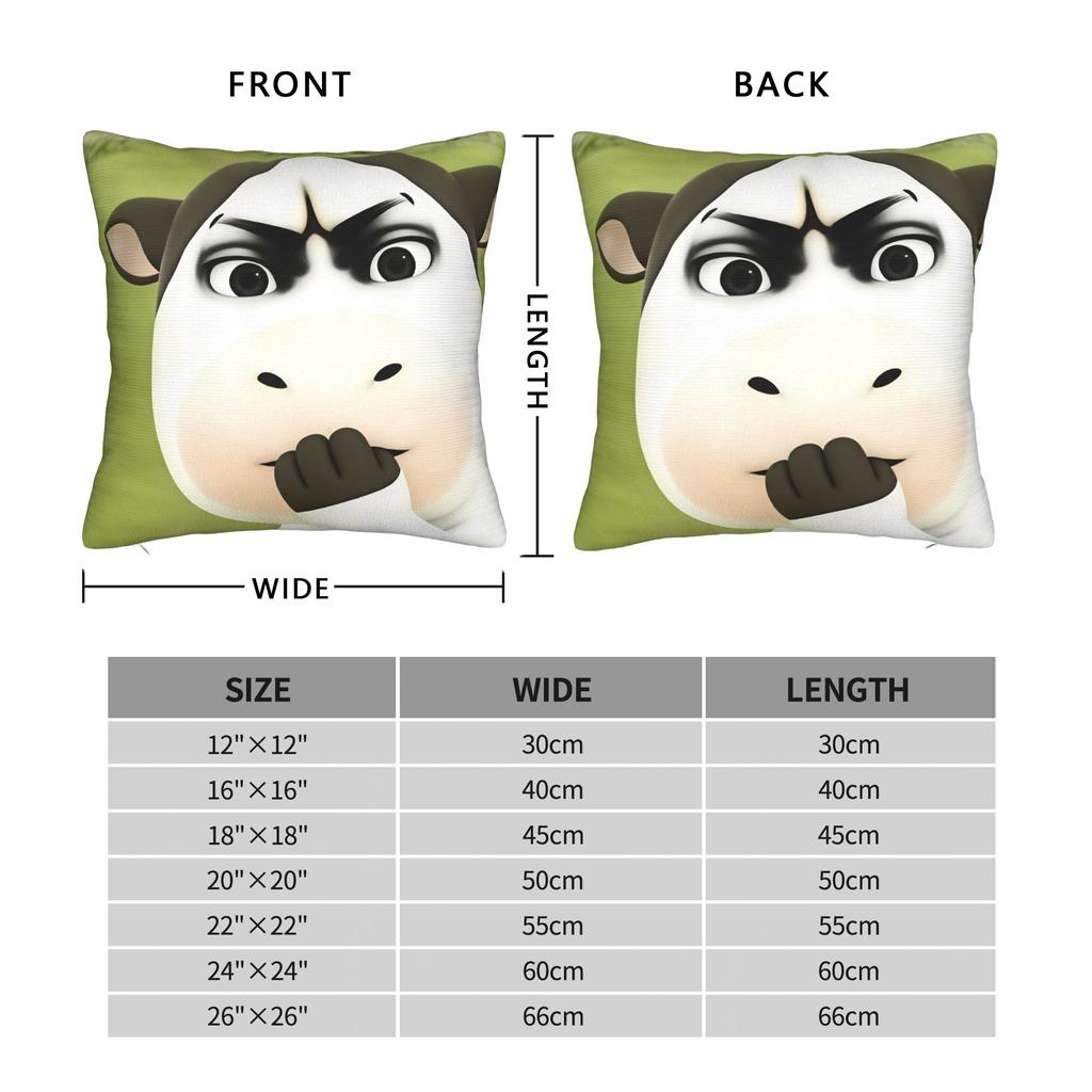 Funny Grassland Cattle Meme Pillow Case Fashion Pillow Cover Soft Pillowcases For Living Room Chair