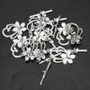 20pcs Jewelry Clasps Zinc Alloy OT Toggle Buckle Flower Vintage Toggle Clasps Silver OT Buckle Closure DIY Craft