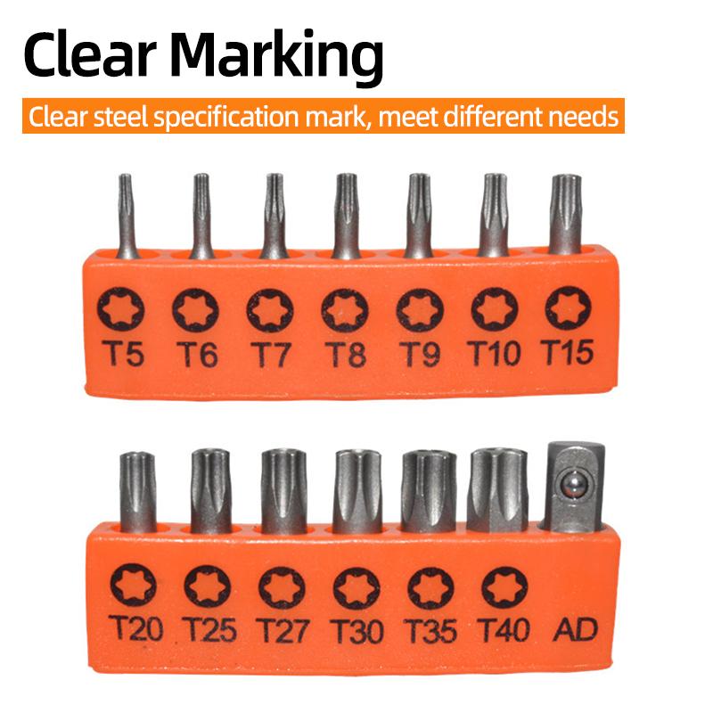 25mm Torx șurubelniță biți set Tamper Door securitate burghiu biți 1/4 "șurubelniță hexagonală cheie cu clichet mâner reparare scule de mână