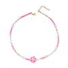 Frangipani Seed Bead Imitation Pearl Necklace Beach Bohemian Vacation Style Flower Necklace Fashion Trend Versatile