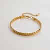 European and American stainless steel retro sand gold bracelet popular titanium steel 18k gold jewelry