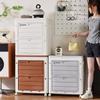 Large Capacity Storage Cabinet Toy Clothing Storage Box&Bins Movable Wheels Multi-Functional Flip-top Organizing Box