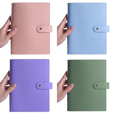 PU Leather A5/A6 Binder Notebook Cover Macaroon Color Journal Agenda Planner Cover  Study