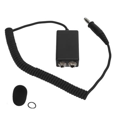 150cm/59.06in Universal Aviation Headset Cable Adapter Helicopter U174 Male To GA Framale Connector