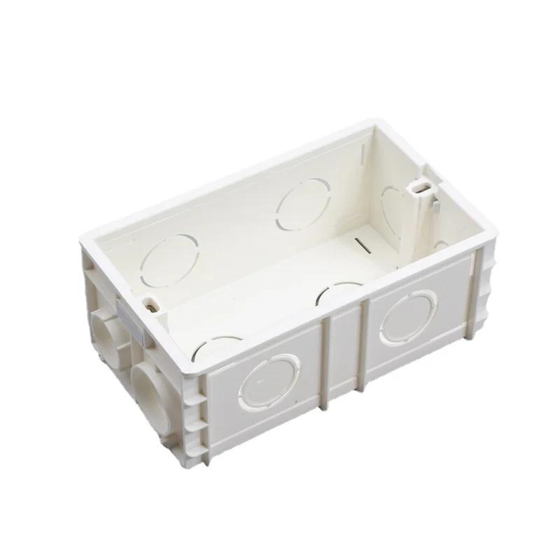 

Wall-mounted internal mounting box, white wall wire bottom box, suitable for 146mm*86mm EU UK standard switches and sockets білий