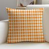 R-Rhombus Lattice Cushion Cover Cushion Cover Pillowcase, Anti-Mite Invisible Zipper, Linen Sofa Cushion