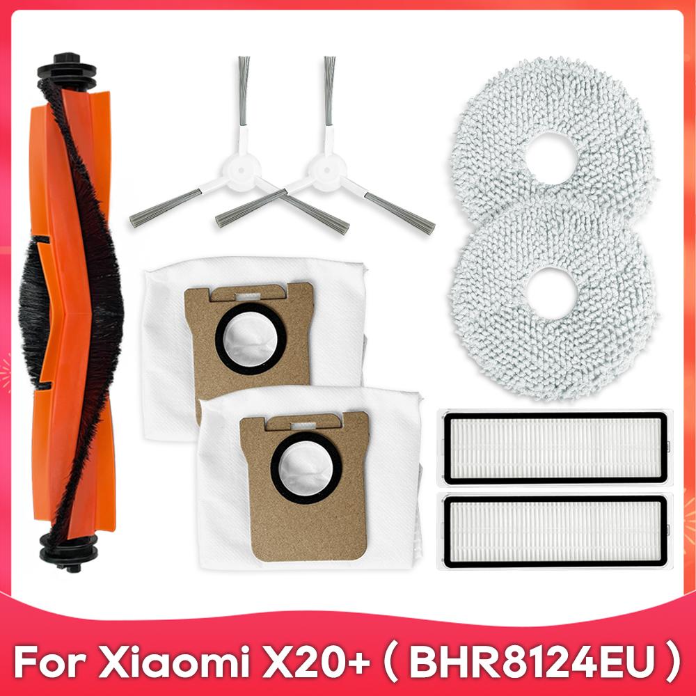 Fit For ( Xiaomi X10+ / X20+ / X20 Plus / BHR8124EU ) Accessory Part Main Side Brush Mop Dust Bag Filter Robot Vacuums Kit