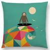 Latest Cartoon Animals Interesting Deer Panda Sheep Bulldog Chameleon Colourful Cushion Cover Car Sofa Throw Pillow Case
