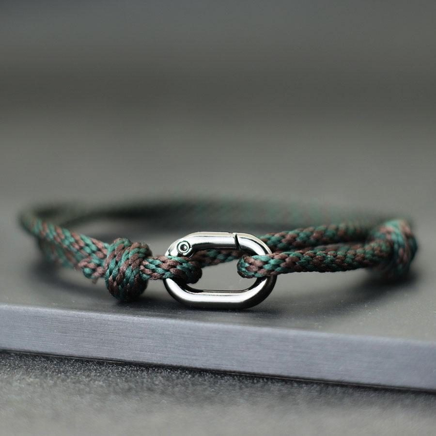 New Rope Bracelet Men Adjustable Double Layer Handmade Sliding Buckle Macrame Braslet Surfing Jewelry Pulseira Corda Masculina