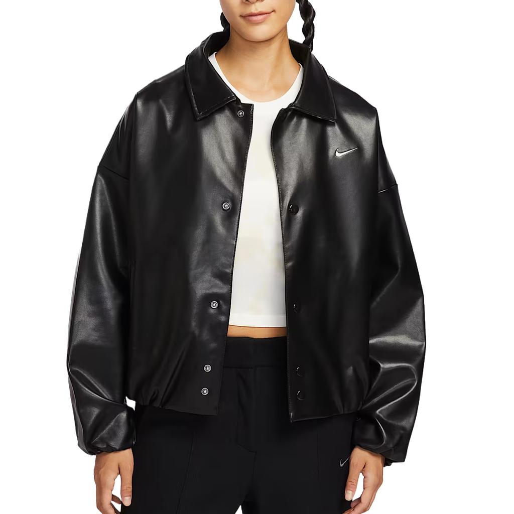 Nike Sportswear Oversized Solid Long Sleeve Comfortable Jacket Women Jacket Black IO0477010