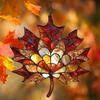 Sun Catchers for Window 2D Autumn Maple Leaves Acrylic Sun Catcher Window Ornament Thanksgiving Decoration Decorative Wall Art