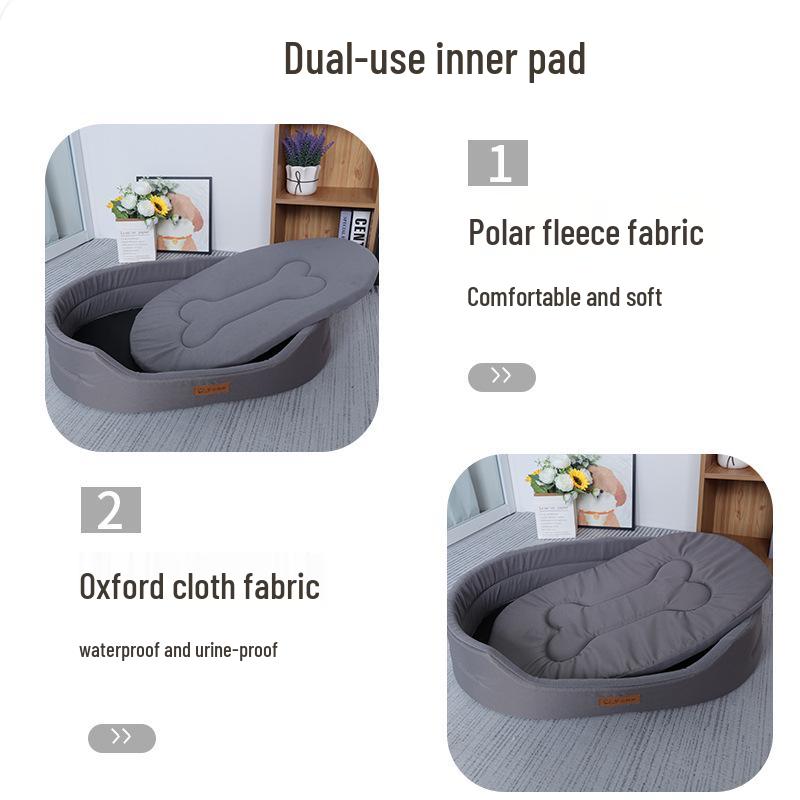 All-Season Moisture-Proof Dog Bed - Bite-Resistant Oxford Cloth Pet Mattress