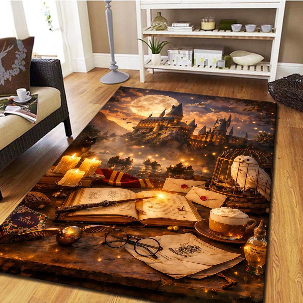 Harry Potter Carpet for Living Room, Digital Print Floor Mat, Cool Movie Bedroom Rug, Home Decor Play Mat -HYQ14