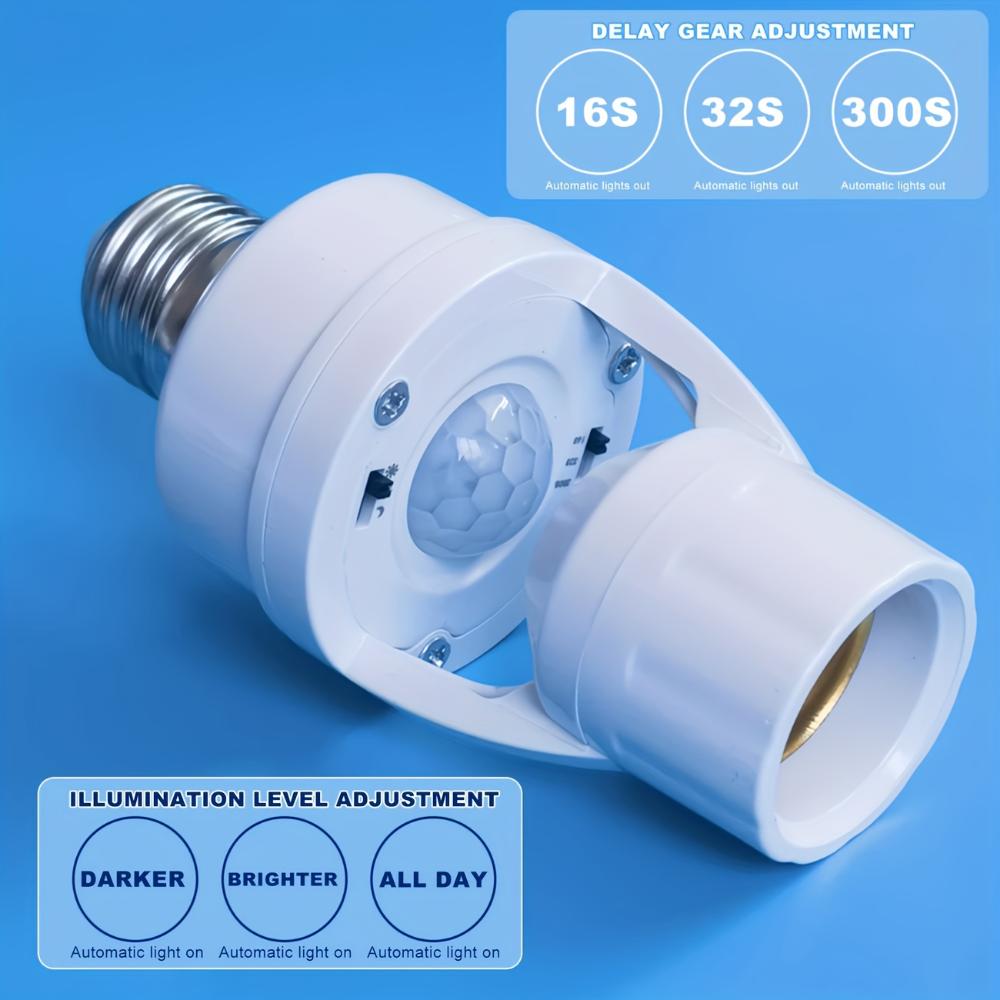 Wireless E27 Led Lamp holder AC 110-220V Switch Bulb Holder Socket Adapter Detector Human Induction Infrared Body Motion Sensor