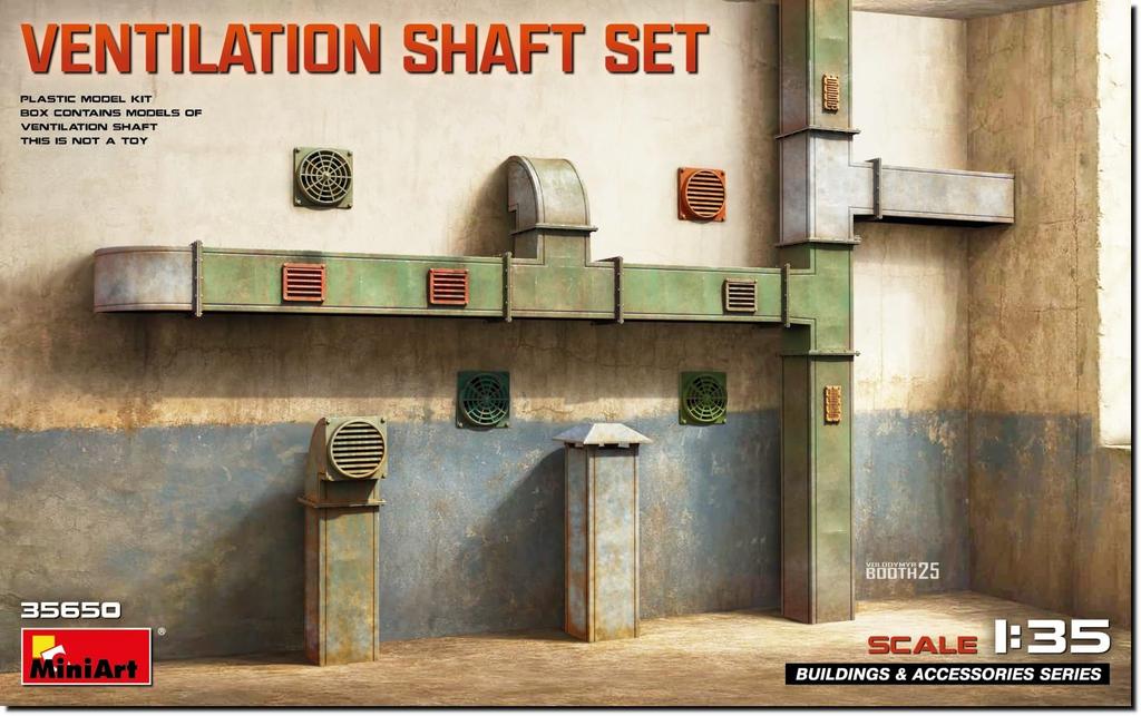 MiniArt Ventilation Duct Set Plastic Model Kit MA35650 1/35