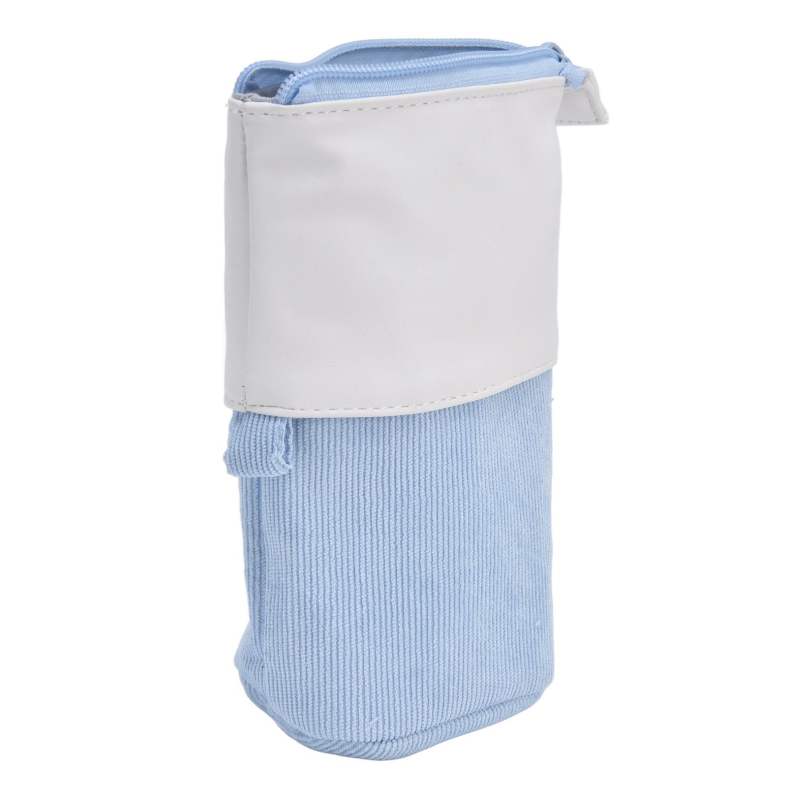 

Pencil Case Stand Up Pen Holder Cute Telescopic Pen Case Portable Makeup Bag for School Students Office Women светло-синий