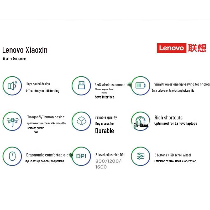 Lenovo K1P Wireless Keyboard and Mouse Set