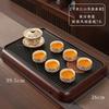 Ruyi Kiln Gongfu Tee-Set, Luxuriöse Porzellan-Teekanne und Tassen mit Tablett, Kompletter Keramik-Service für Zuhause, Elegantes Trockenaufguss-Tablett-Set