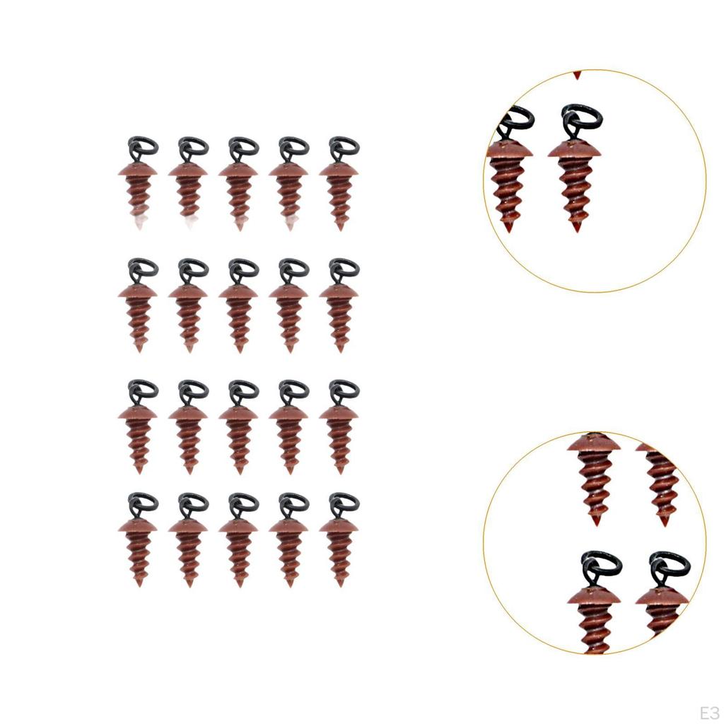 20 Fishing Lure Screws for Connecting Rig Rings And Hooks with 360° Swivels