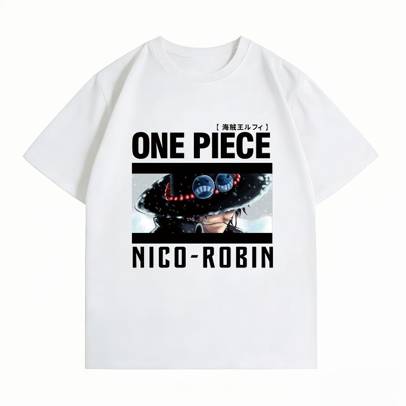 Unisexs Clothing New 100 Cotton Breathable Summer Tshirt One Piece Nico Robin Print Casual Streetwear Unisexs Tshirt