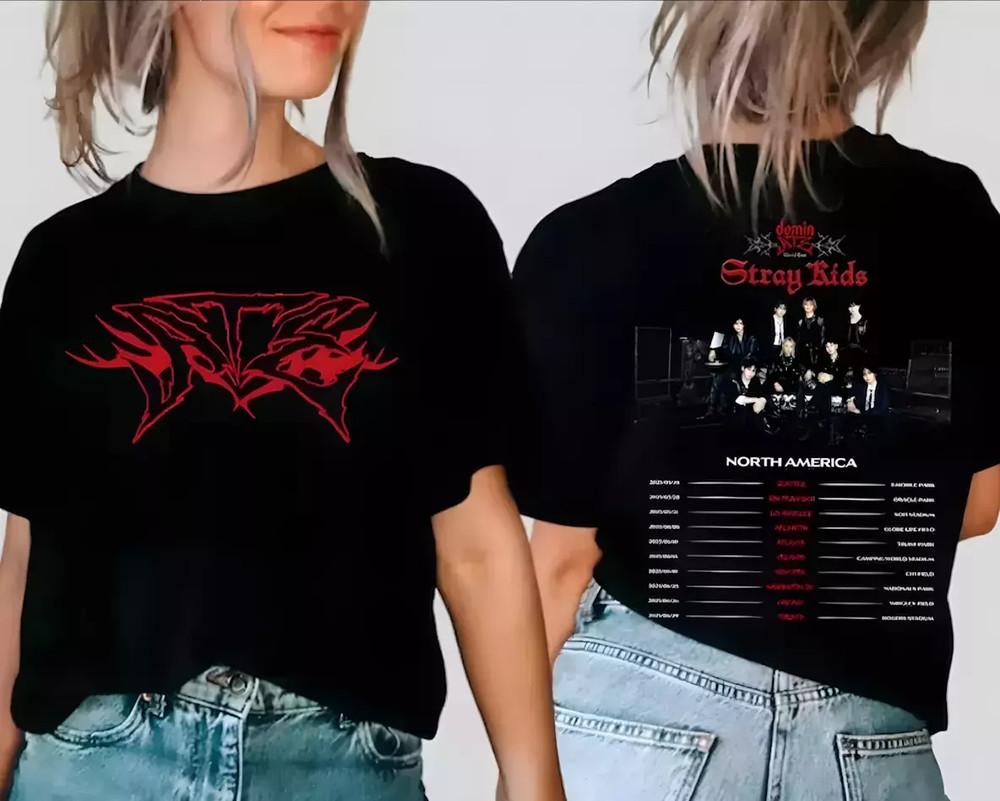 Stray Kids dominATE World Tour US 2025 Tour TShirtStray Kids Hop Album TShirt Unisex T-Shirt XXXL
