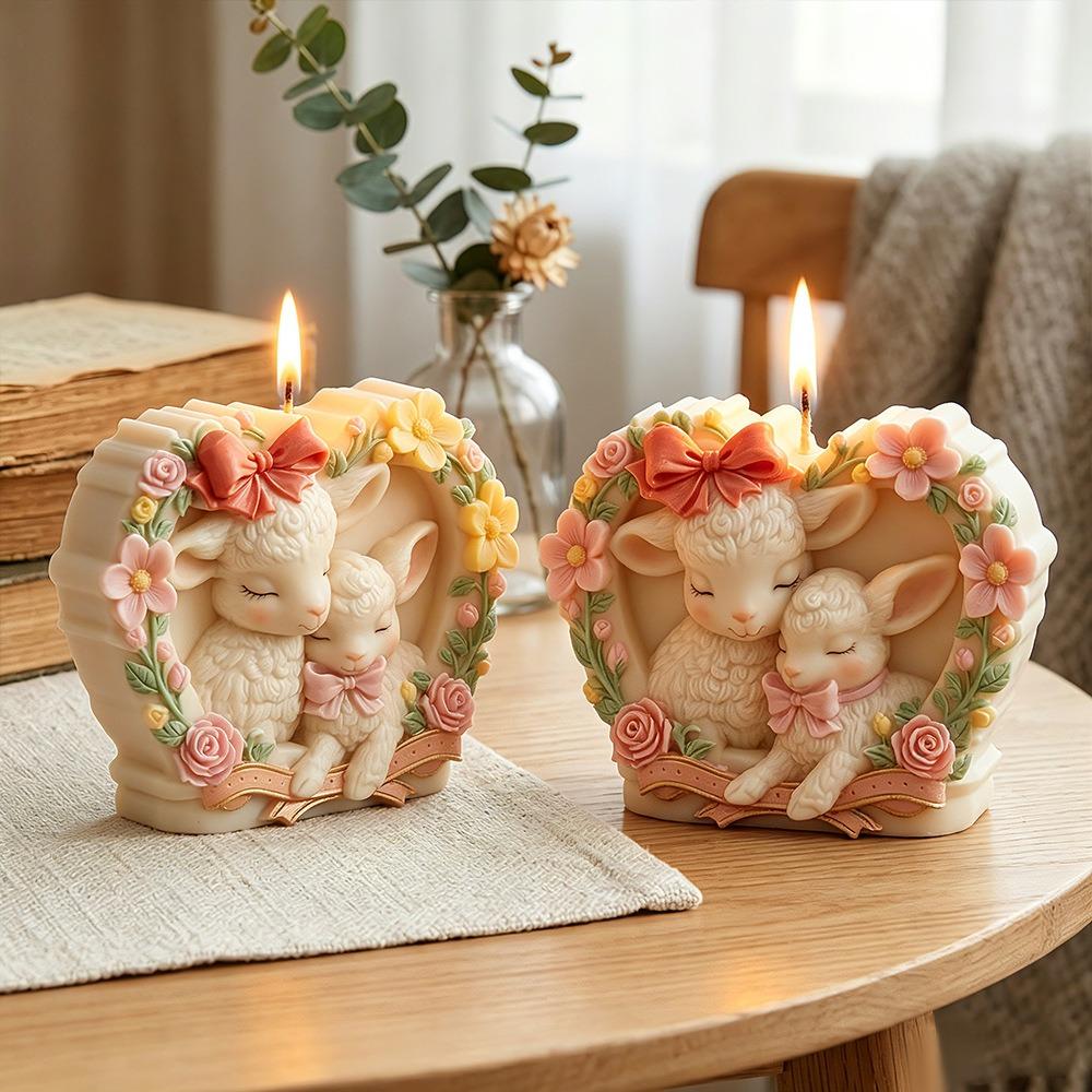 Home Decoration Mold High-Quality 3d Sheep Silicone Mold Mother'S Day Gift Mold Artistic For Aromatherapy Plaster Resin Crafting