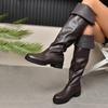 New Plus Size Women's Boots Long Boots Fashion Spice Girl Wind Quack Good Wear Two Wear Boots