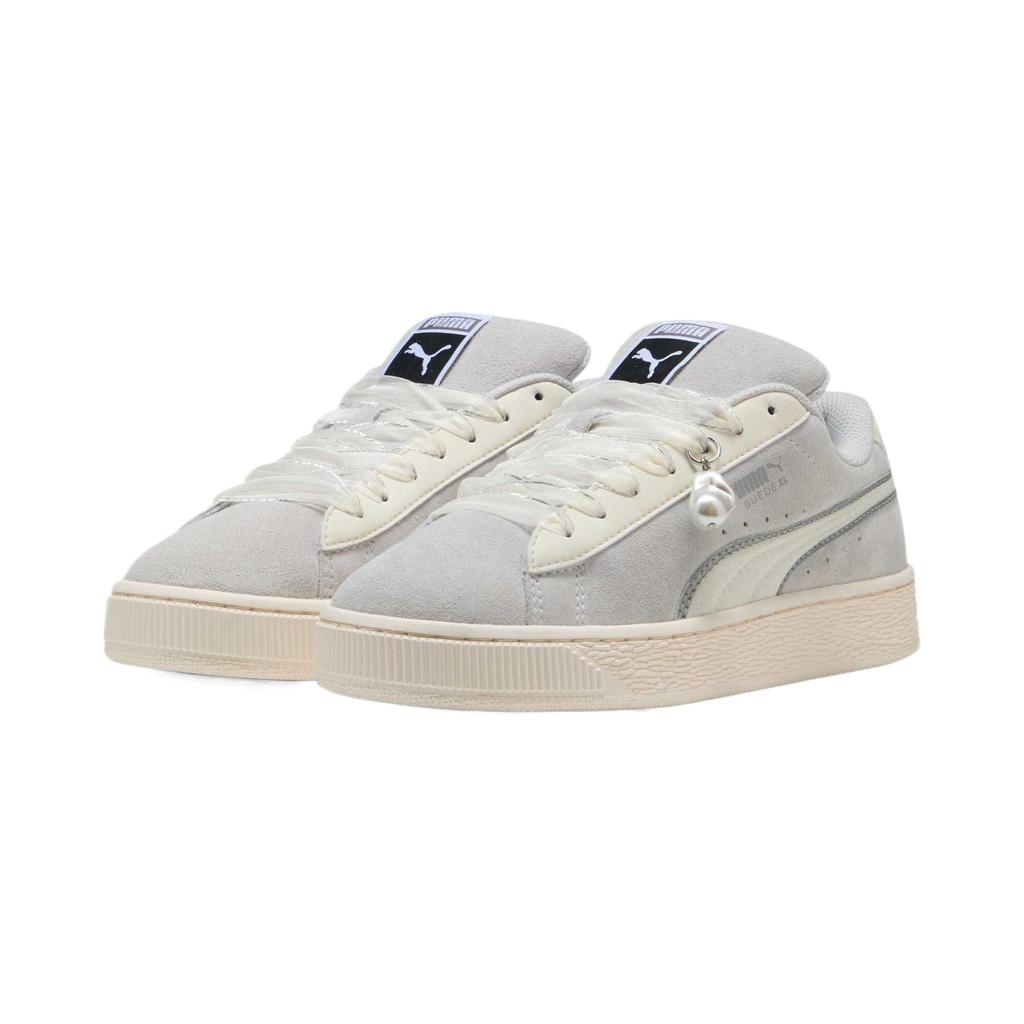 Puma Semsket skinn XL Glam Athletics Damesko Grå Fjærgrå Varmhvit 401250-01
