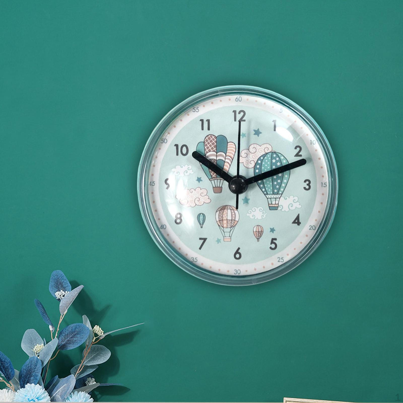 7cm Kitchen Toilet Small Table Clock,Mini Wall Clock for Shower Balloon