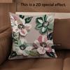 2D Blumengesticktes Muster Dekorative Kissenbezüge Muster Kissenbezug Geeignet für Sofa Schlafzimmer Auto Kissenbezug