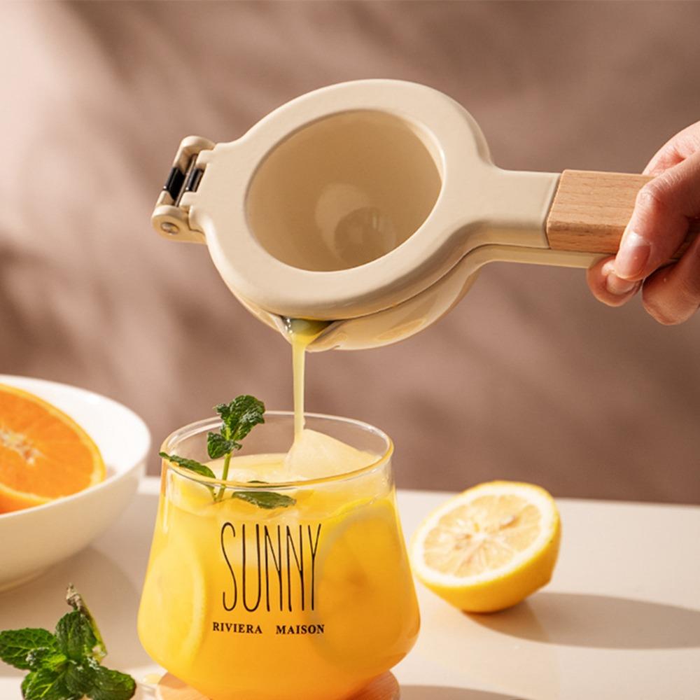 Ergonomic Design Manual Juicer Zinc Ally Wood Handle Fruit Press Juicer Lemon Squeezer Fresh Juice