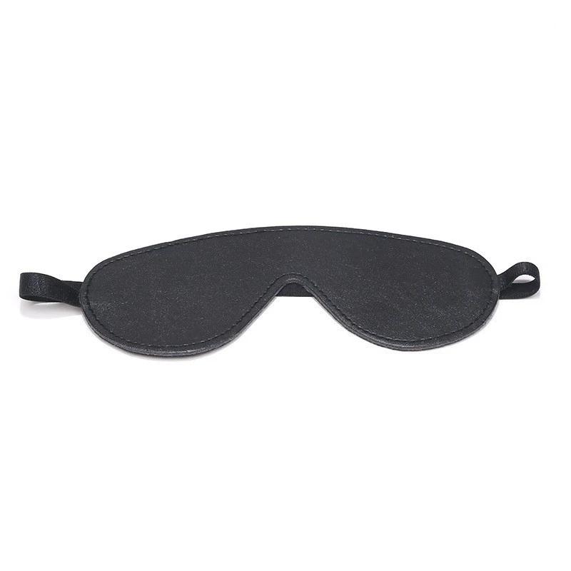 Männer Erotische Augenmaske Sexy Sklave BDSM Frauen PU Leder Einfarbig Schlafbinde Schlafbrille Erwachsenenspielzeug