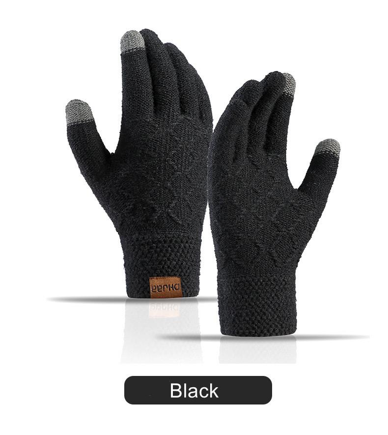 Winter Strick Arbeitshandschuhe Winter Fahrradhandschuhe Touchscreen Handschuhe für Smartphone Thermohandschuhe