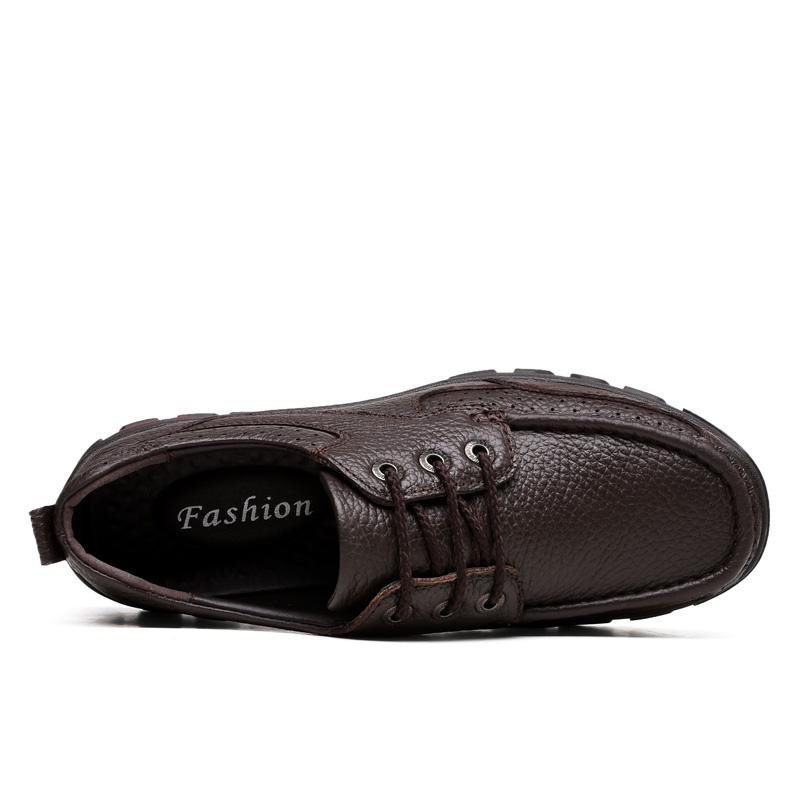 Кожаные мужские лоферы большого размера — фото 3