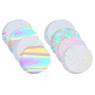 2025 Trend 200ks Fólie na odznaky 70 mm (2,76 palce), 8 stylů holografického třpytu, Ochranná fólie na odznaky pro 58mm (2,25 palce) Button Ma