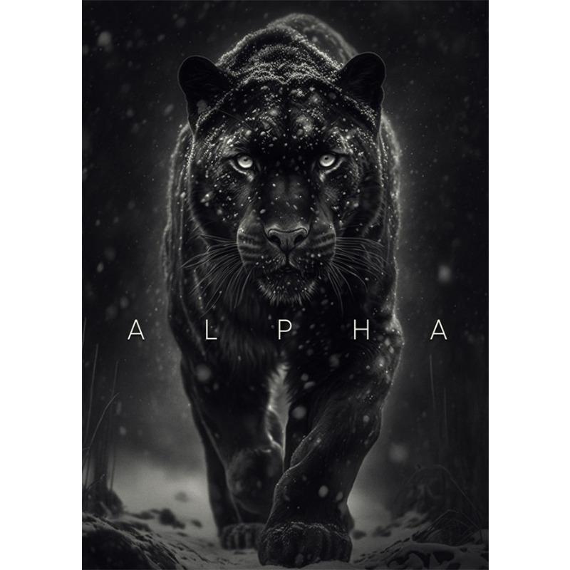 Animal Motivation Poster Panther Lion Motivational Canvas Posters Prints Canvas Painting Focus Conquer Fearless Mural Wall Decor