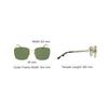 Gucci Metal Frame Square Sunglasses Unisex sunglasses GG1018SK-002