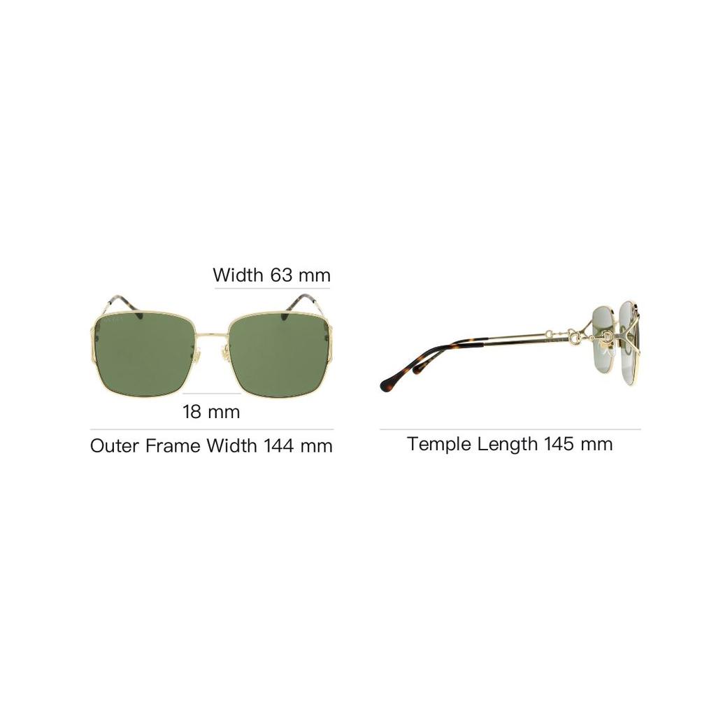 Gucci Metal Frame Square Sunglasses Unisex sunglasses GG1018SK-002