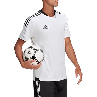 T Shirts Men's White Crew Neck Moderate Straight Fit GM7590-