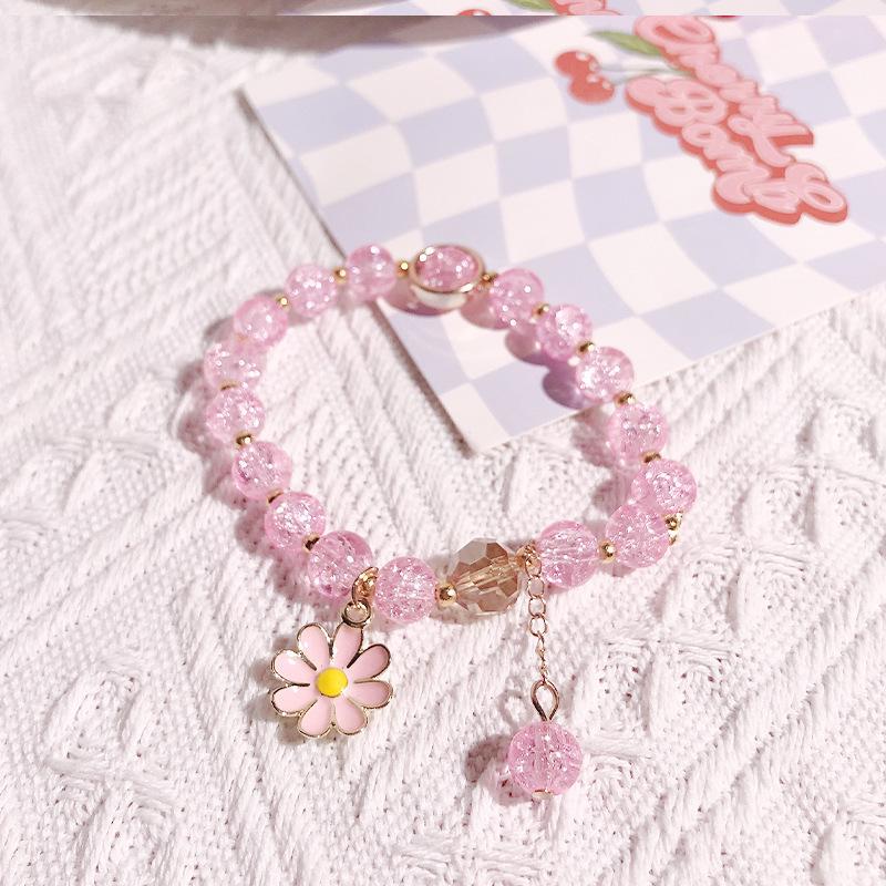 Fairy Daisy Popcorn Beaded Bracelet - Women's Elegant Handcrafted Jewelry