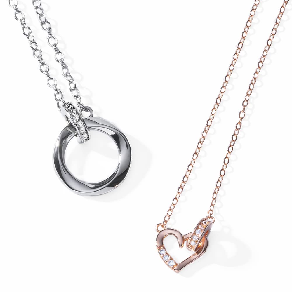 

[felicitations] Couple s Gift Stainless Steel Necklace for Men and Women BR-J069 Heart (MSW&LPW)