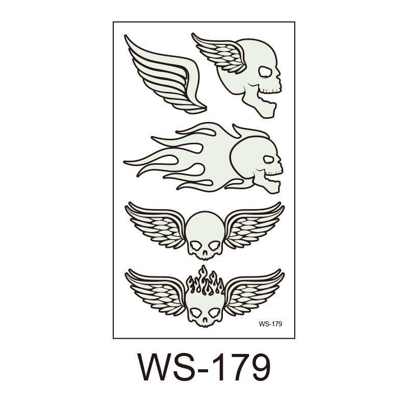 Elektrische Silbe, wasserdichter blauer, im Dunkeln leuchtender Tattoo-Aufkleber, kleiner frischer Regenbogen-Tattoo-Aufkleber, Party-Gesichtsaufkleber