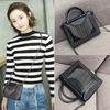 Rivet Design Women Handbag mini Fashion Chain Tassel Lady Shoulder Bags Black Girls Flap Crossbody Bag bolsa franja Totes