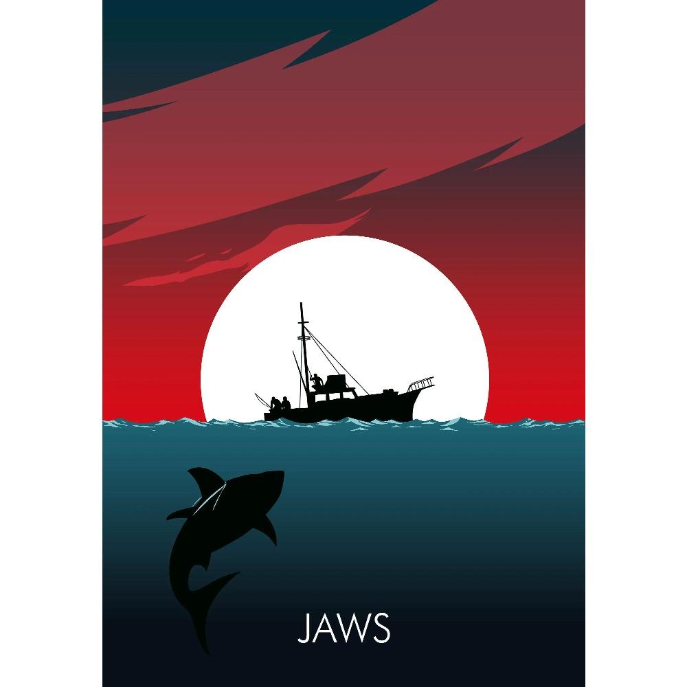 Berühmte Amerikanische Klassische Horror Jaws Filmplakate Retro Küstenstadt Drucke Leinwandmalerei Wandbilder Heim Wohnzimmer Dekor