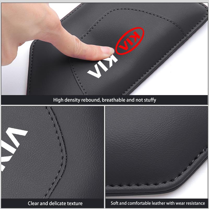 AAOI1 For KIA Car Leather Knee Pad Leg Pad Hand Inside Armrest Leg Pad Support Accessories Sorento Stinger Soul Spectra Niro Cadenza