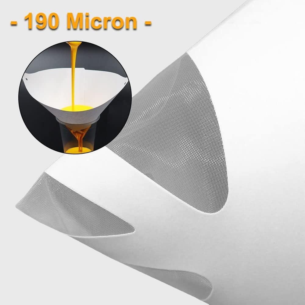 Farbsieb, 100 Stück Farbfilter, Einweg-Farbsiebe mit faltbarem Silikontrichter, Farbzubehör für Wassertransferdruck