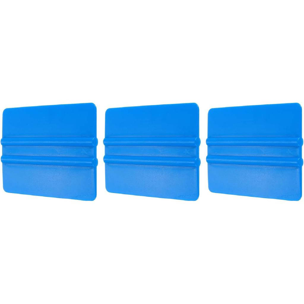 HARFINGTON 3pcs Vinyl Squeegee, 4-Inch Car Vinyl Film Scraper, Yellow, Rectangle