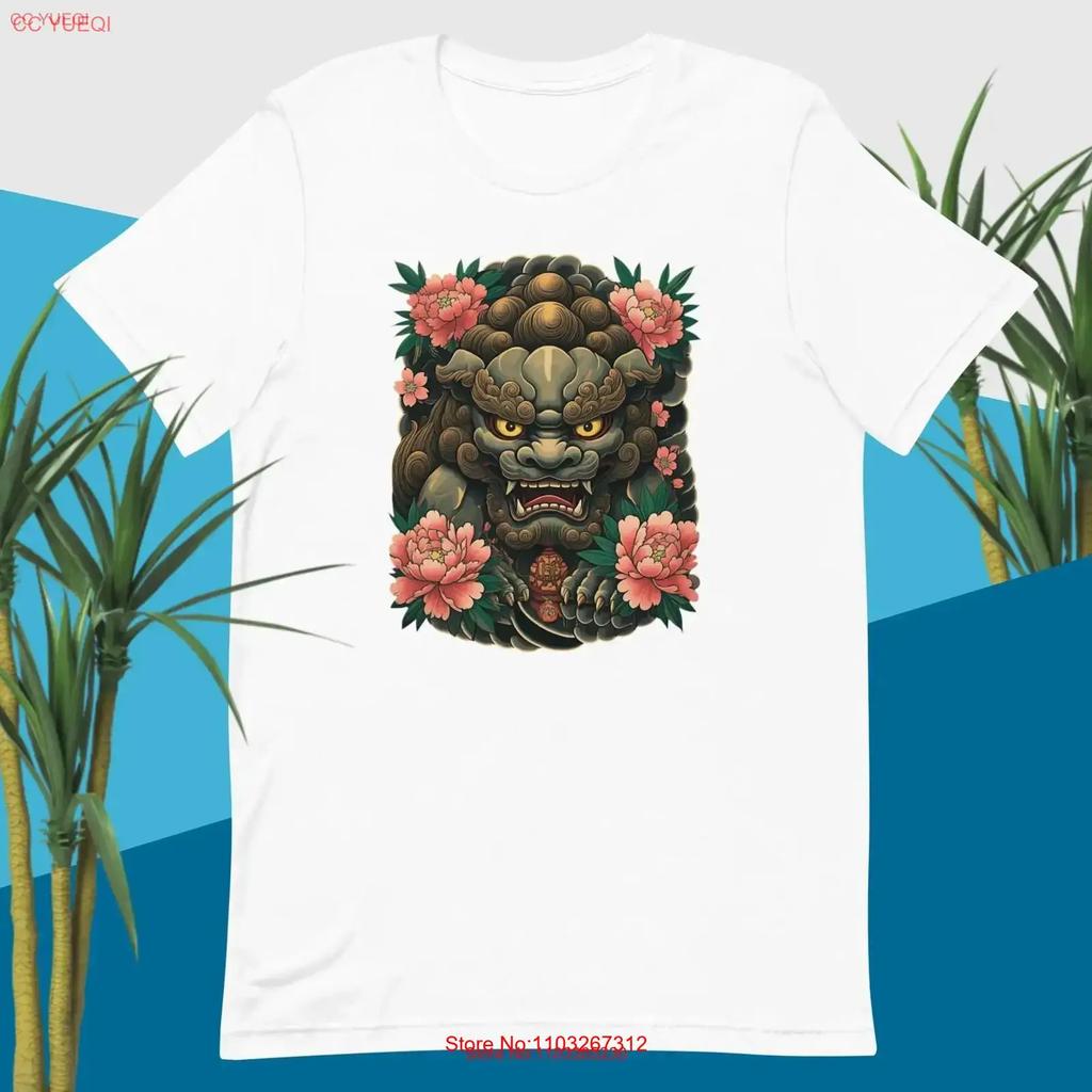 Foo Dog T Shirt Vintage Versatile Graphic Fashion Top For Everyday Wear Stretched Stylish Slightly Breathable Casual