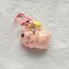 Cartoon 3D Pink Pig Keychain Pendant Star Buckle Schoolbag Pendant Fashion Powder Pig Keychain